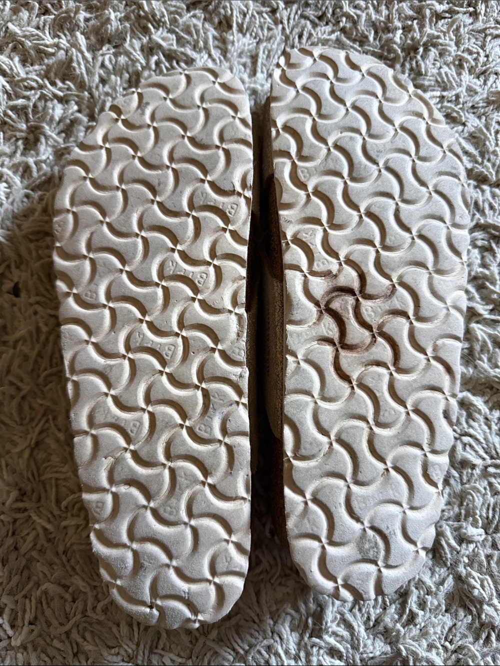 Birkenstock Suede Cross-Band Sandals in Light Metallic Taupe with Gold Buckles - Picture 3 of 4